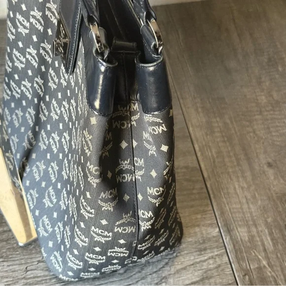 💎RARE MCM VINTAGE BUCKET BAG/ DENIM & LEATHER MATERIAL 💎 - Picture 5 of 13